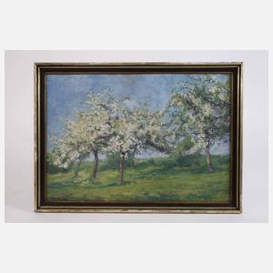 Frida von Düring, "Blühende Apfelbäume"