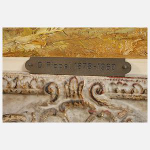 Otto Pippel, Erntelandschaft mit Heugarben