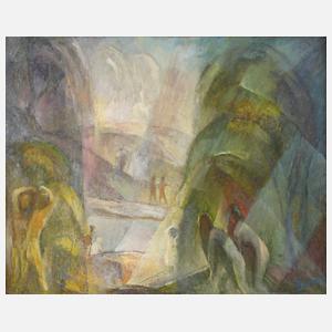 Dániel Bodosi, attr., "Badende"