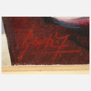 József Soma Guti, "Frauen auf der Terrasse"