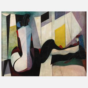 József Soma Guti, "Frauen auf der Terrasse"