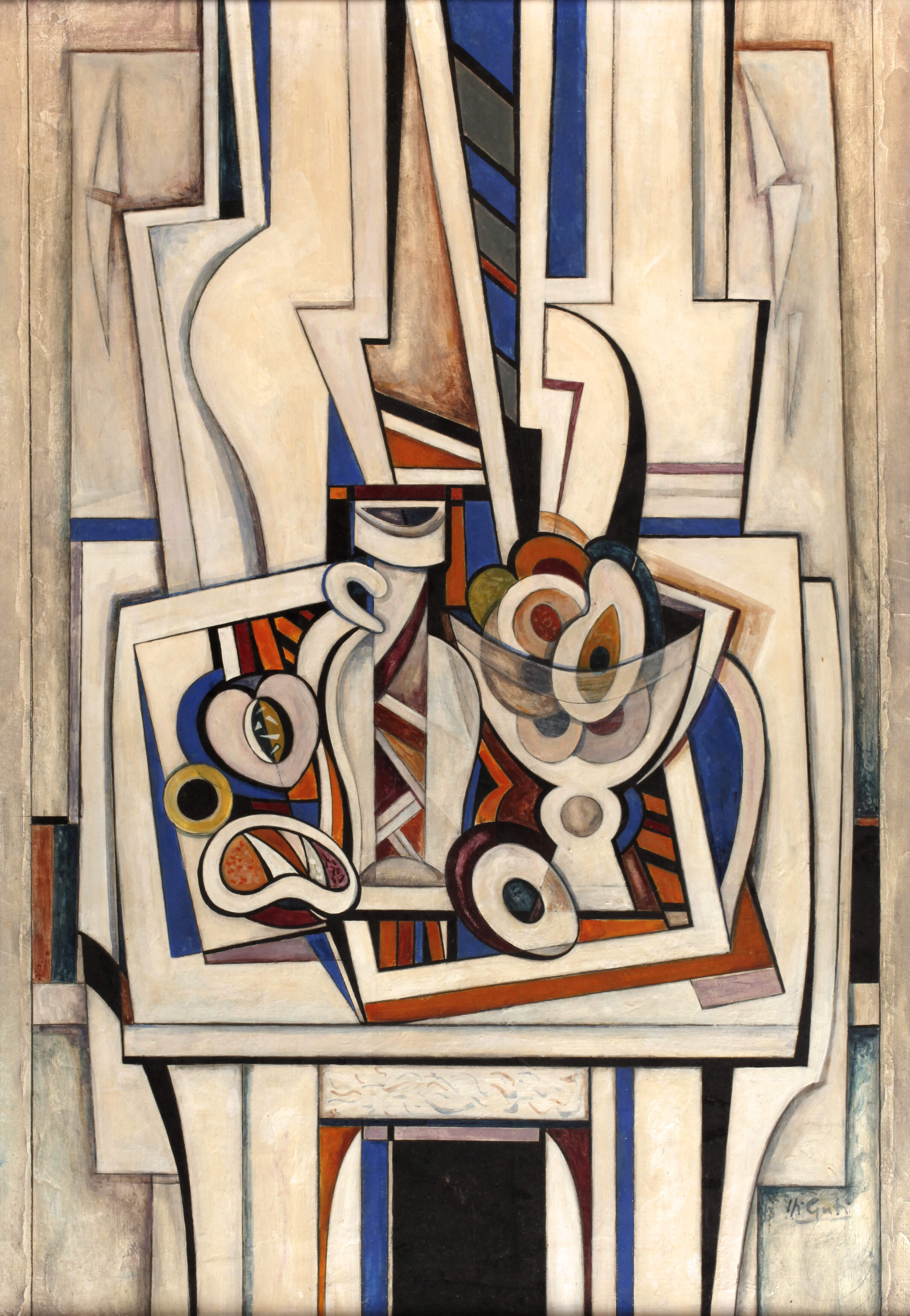 József Soma Guti, "Krug und Fruchtschale"