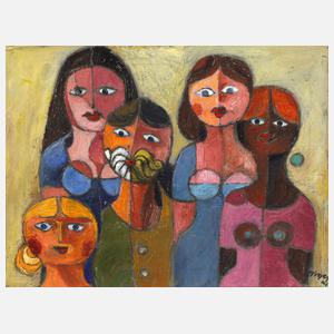 Alfred Vogel, attr., Modernes Gruppenportrait