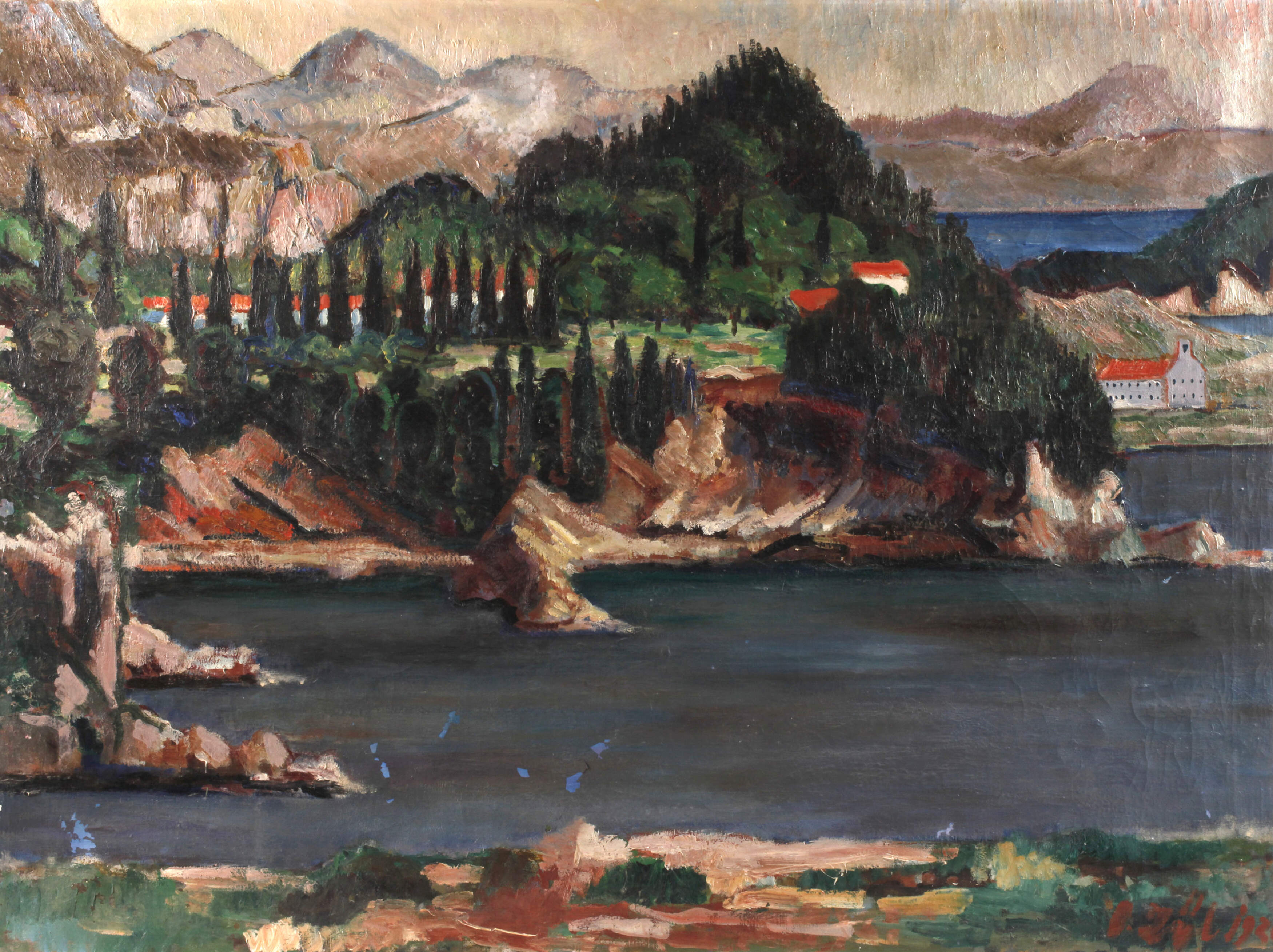 Oskar Zügel, "Ragusa Stadtpark"