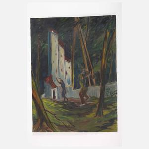 Dramatische Szene im Wald