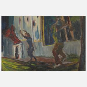 Dramatische Szene im Wald