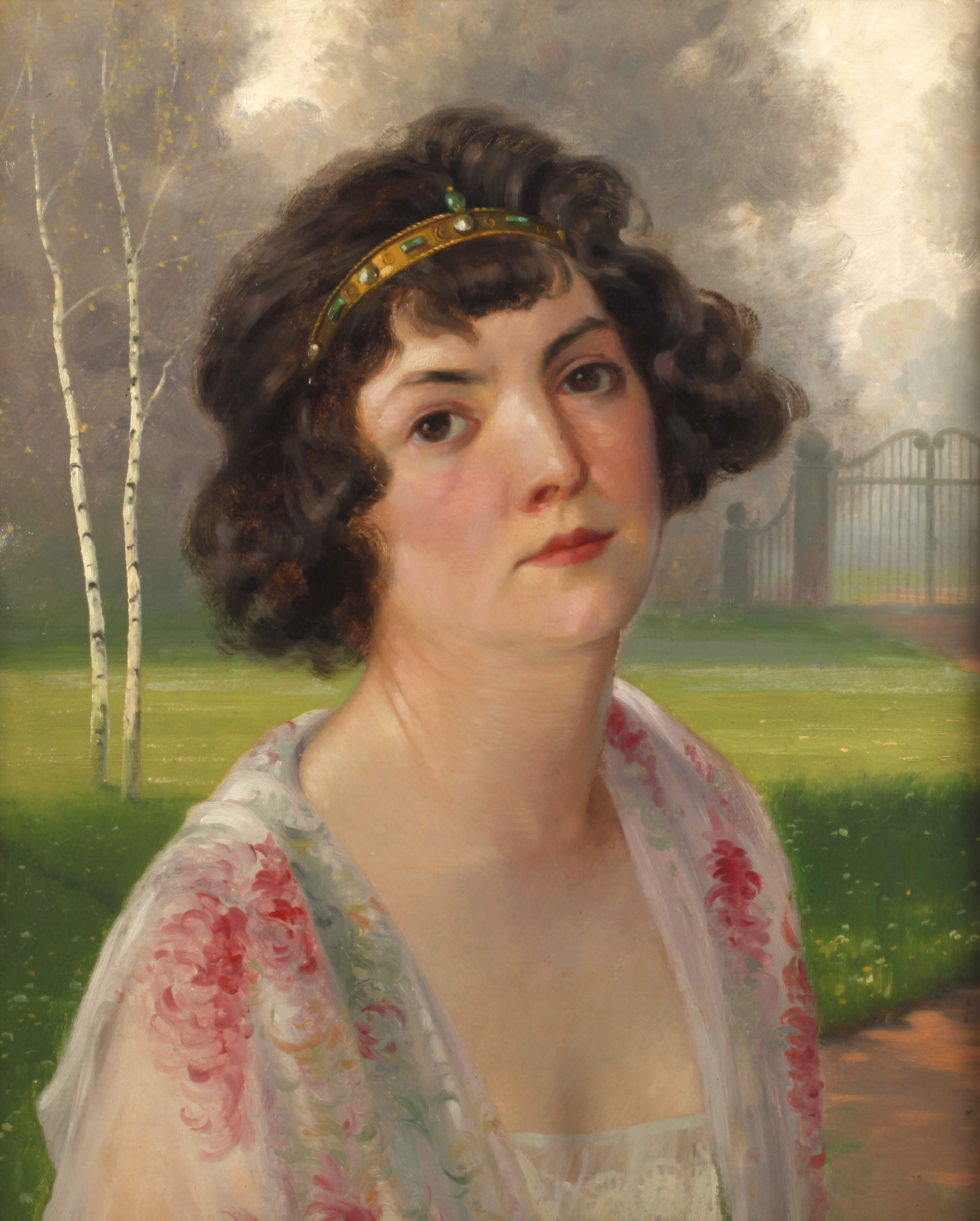 Damenportrait des Jugendstils