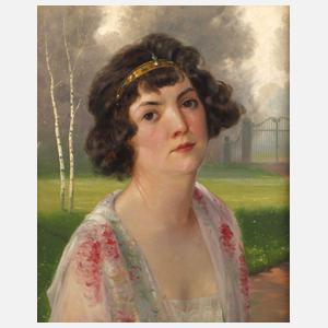 Damenportrait des Jugendstils