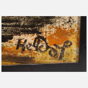 Expressives Sonnenblumenstillleben