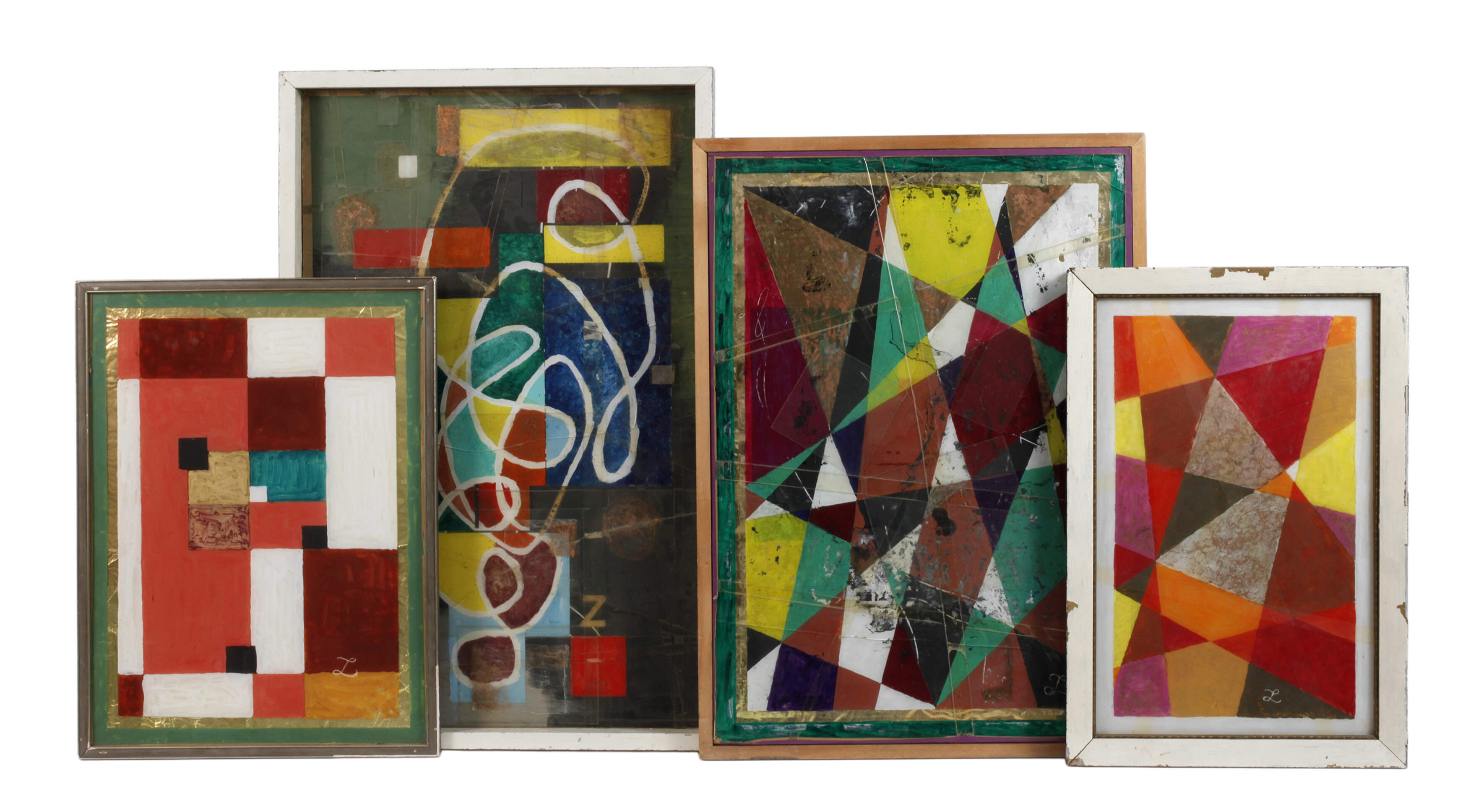 Bernhard Brach-Zinek, attr., Vier geometrische Kompositionen