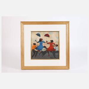 Heitor dos Prazeres, attr., Tänzer am Strand