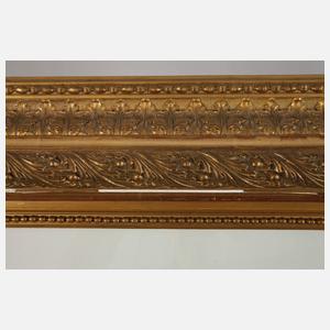 Paar große Goldstuckleisten Spätbiedermeier
