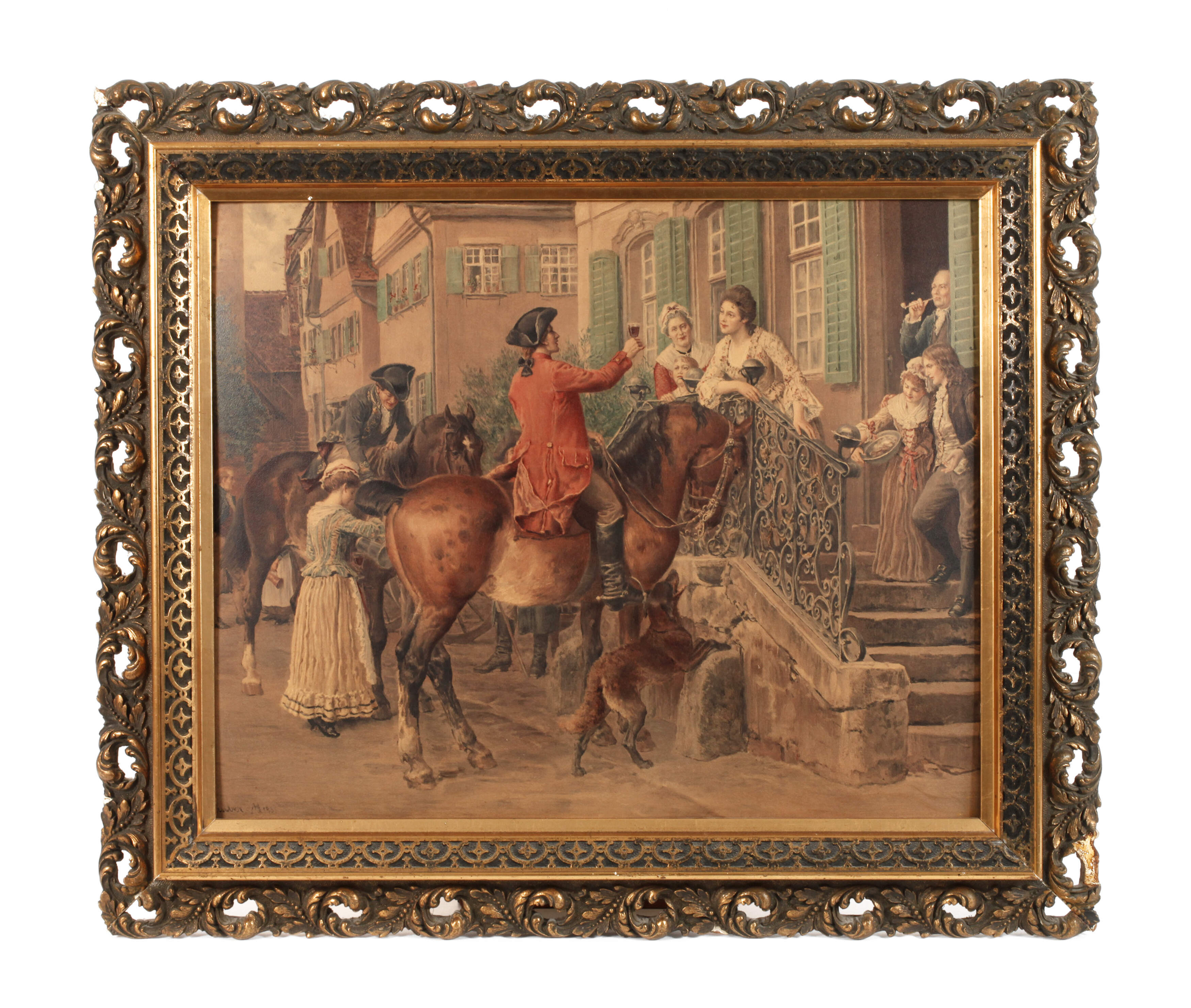 Rahmen Historismus mit galanter Szene