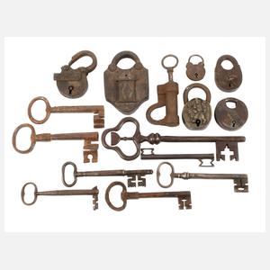 Konvolut Schlösser und Schlüssel