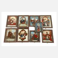 Konvolut Hinterglasmalereien111