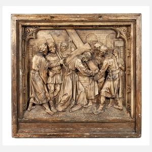 Stuckrelief Kreuzwegszene