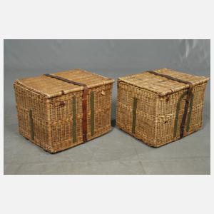 Zwei historische Transportkörbe