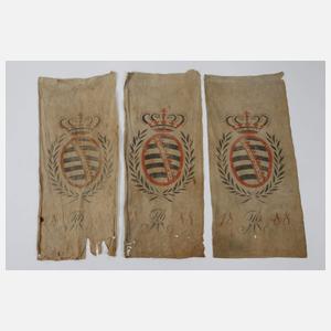 Drei Jagdlappen Sachsen