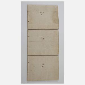 Drei handgeschriebene Notenhefte Terzio Campana