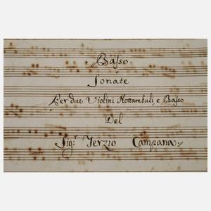 Drei handgeschriebene Notenhefte Terzio Campana