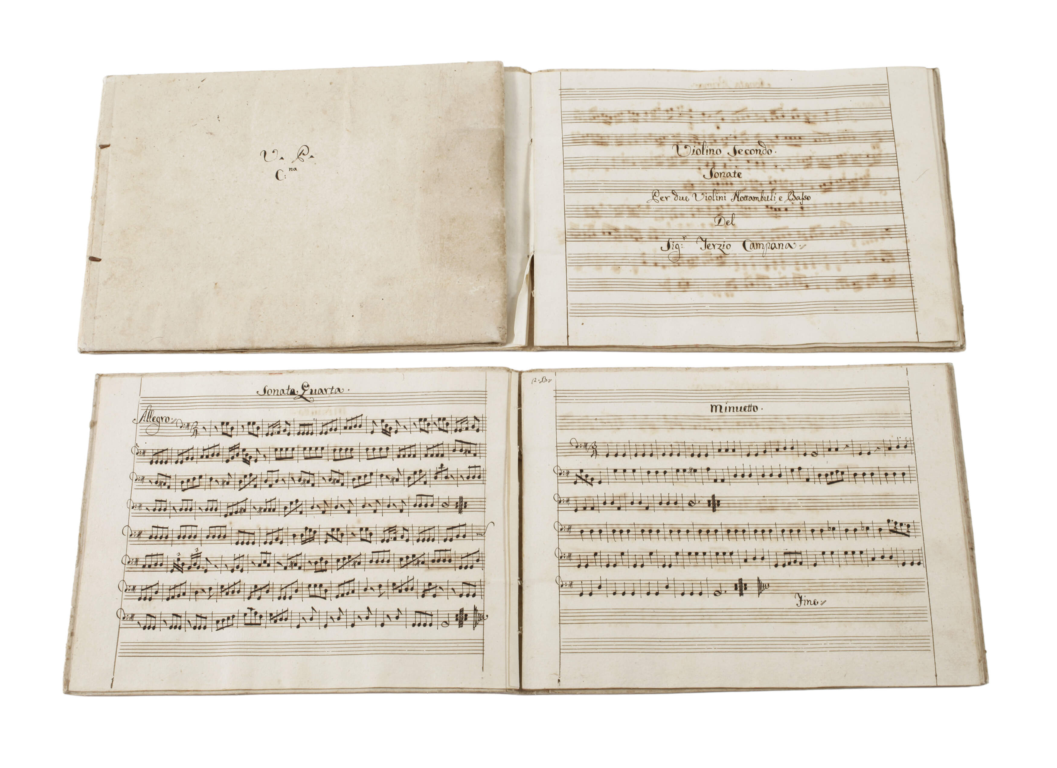 Drei handgeschriebene Notenhefte Terzio Campana