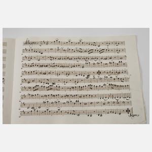 Handgeschriebene Noten von Alessandro Besozzi