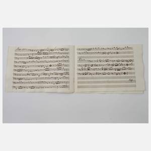 Handgeschriebene Noten des Giuseppe Tartini