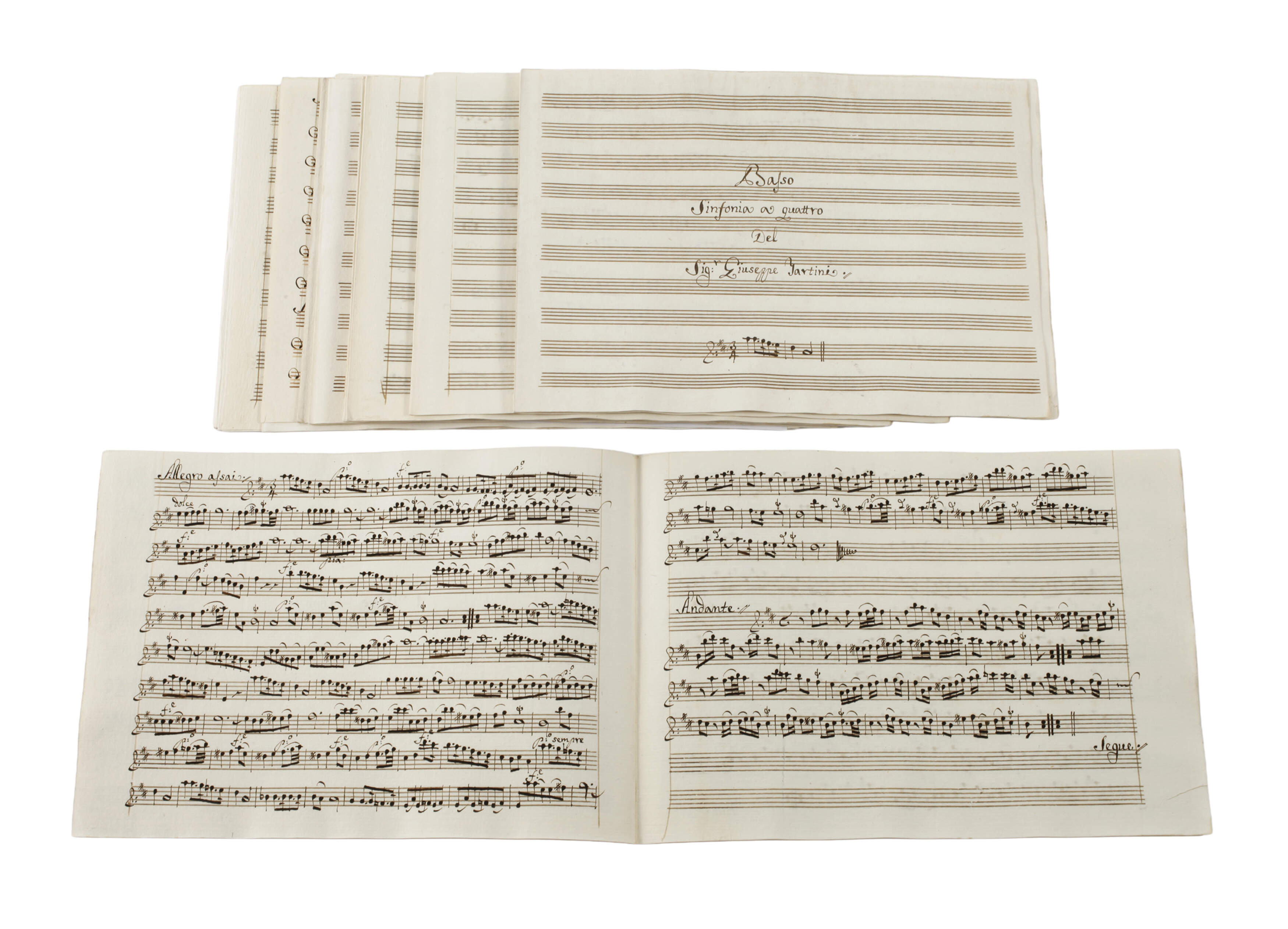 Handgeschriebene Noten des Giuseppe Tartini