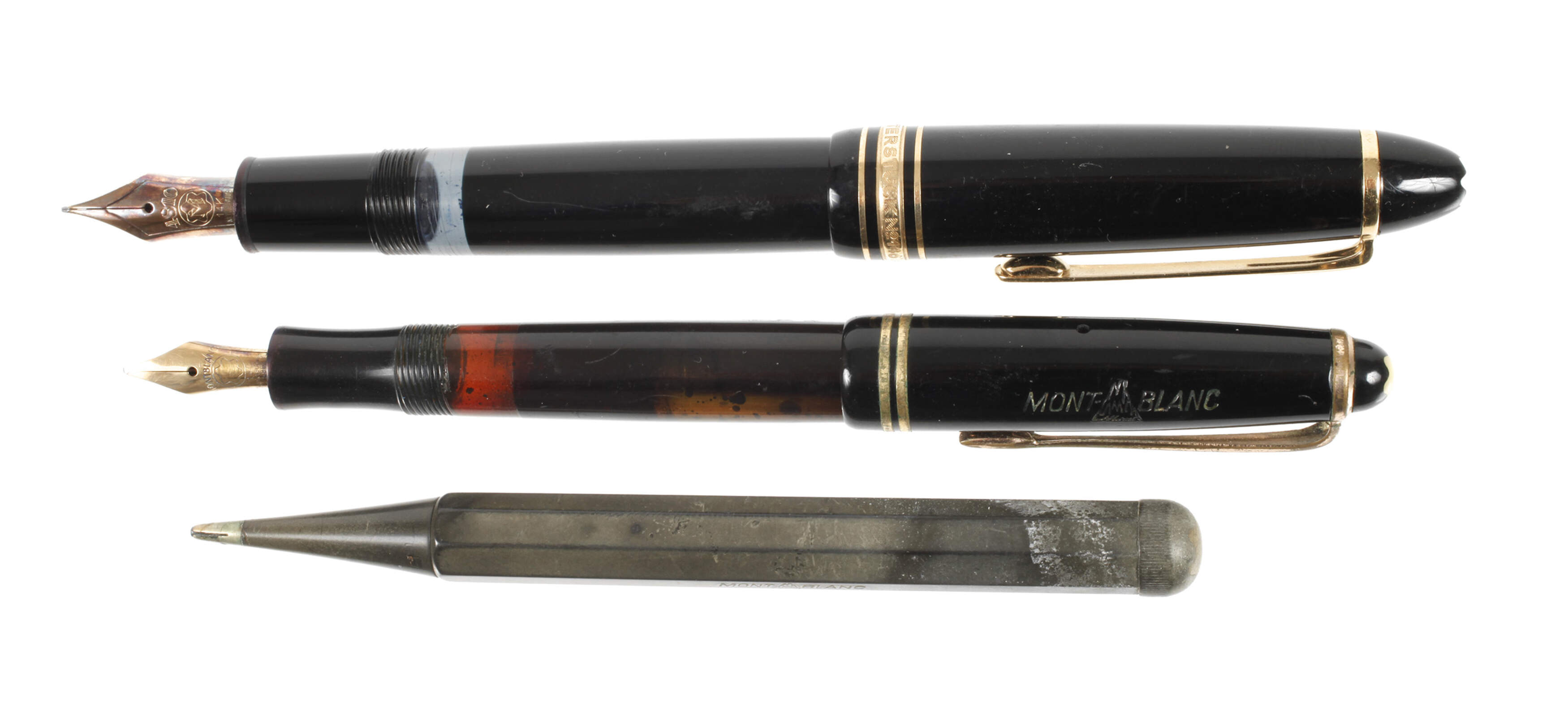 Drei Schreibgeräte Montblanc