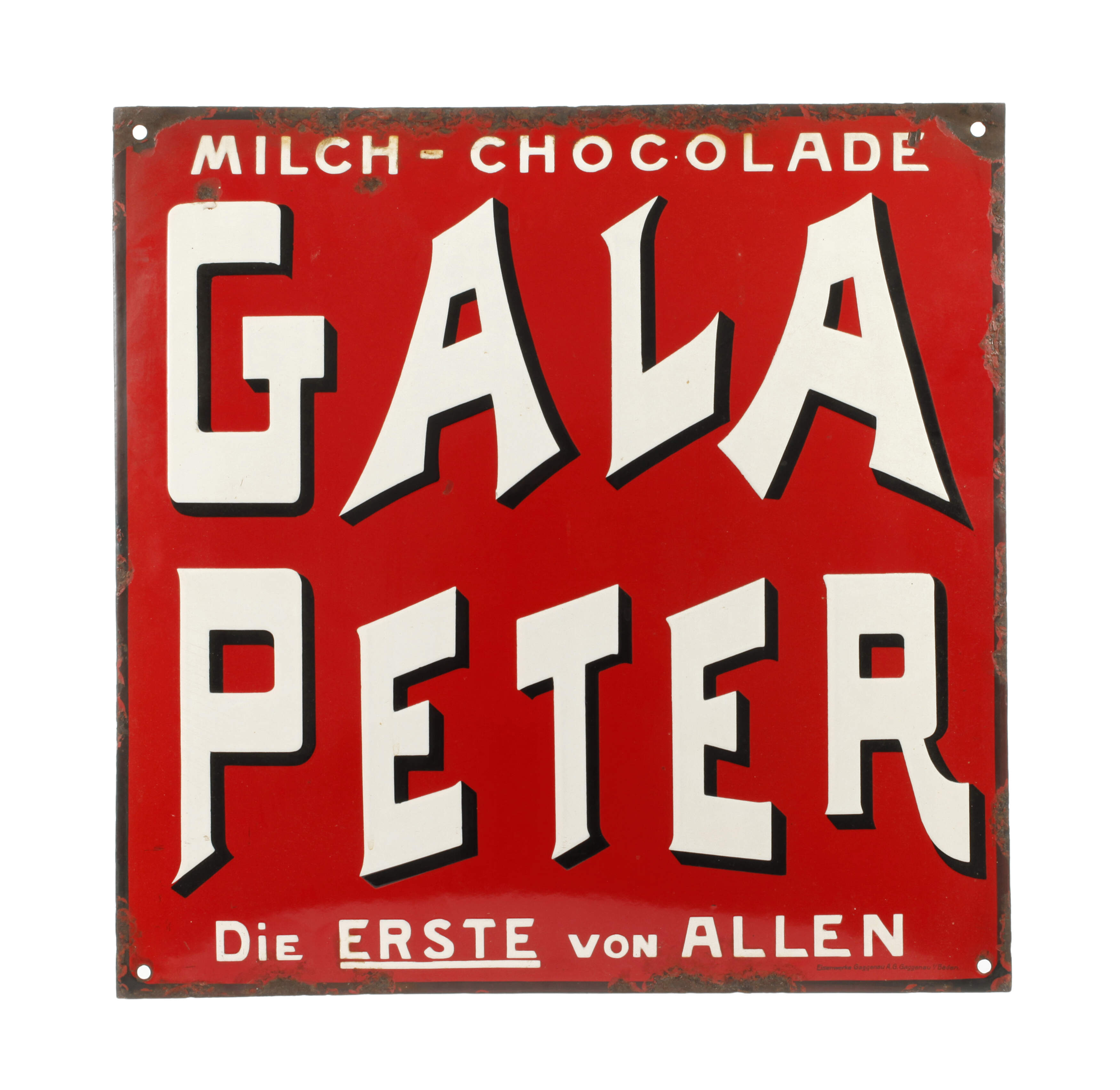 Emailleschild Gala