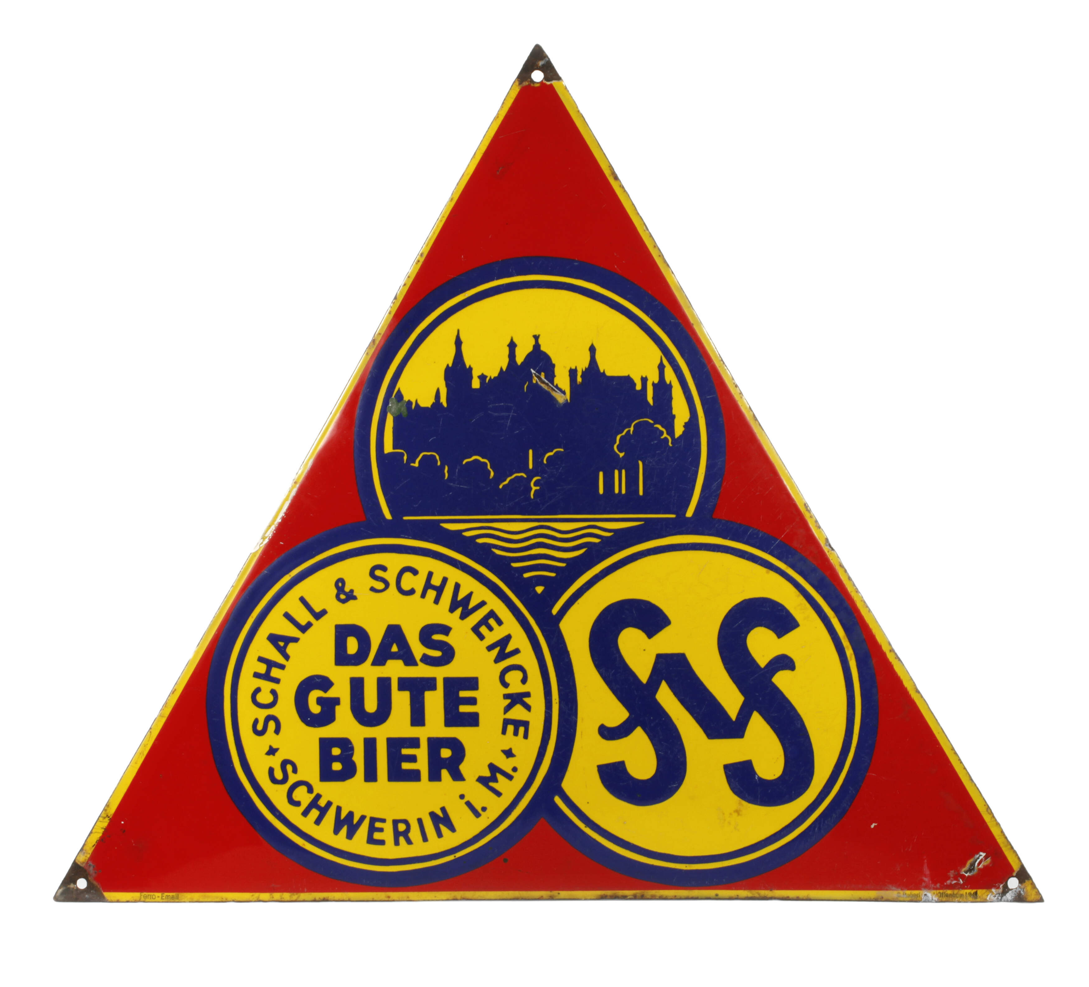 Emailleschild Schall & Schwencke