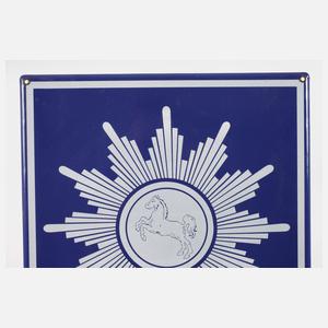 Emailleschild Polizei