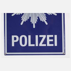 Emailleschild Polizei