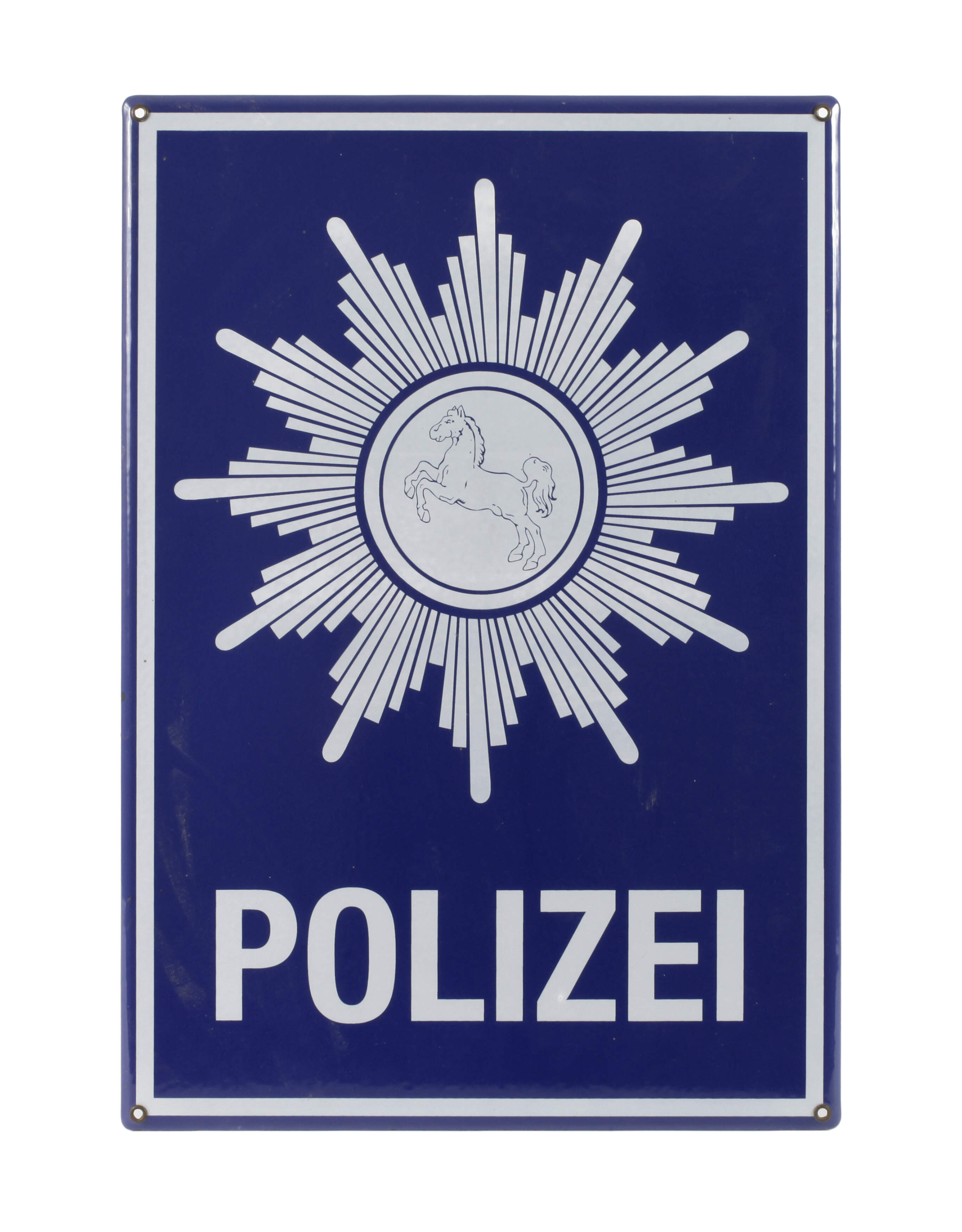 Emailleschild Polizei