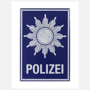 Emailleschild Polizei