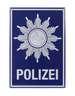 Emailleschild Polizei