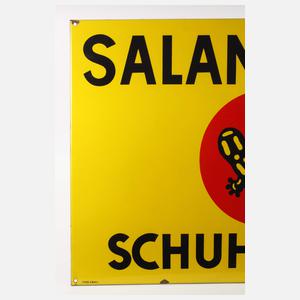 Emailleschild Salamander