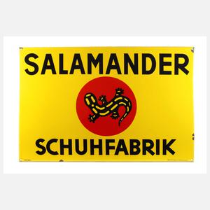 Emailleschild Salamander