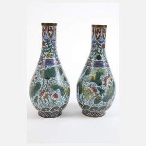 Paar Cloisonnévasen China
