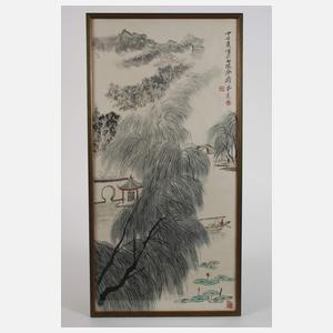 Tuschmalerei Landschaft