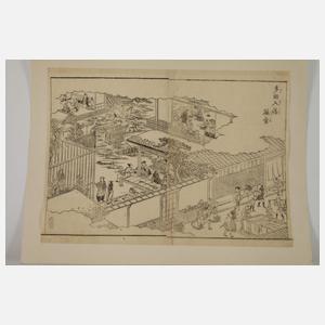 Vier japanische Holzschnitte