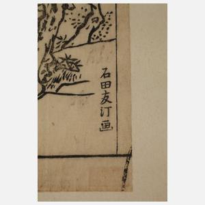 Vier japanische Holzschnitte