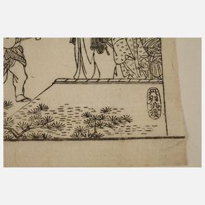 Vier japanische Holzschnitte