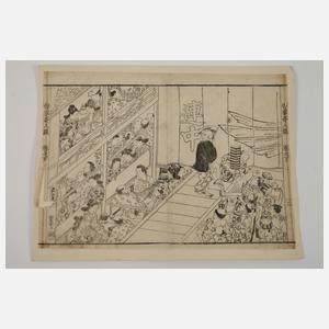 Vier japanische Holzschnitte