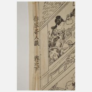 Vier japanische Holzschnitte