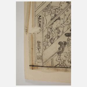 Vier japanische Holzschnitte