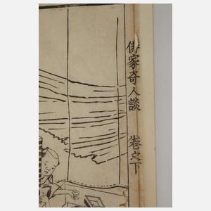 Vier japanische Holzschnitte