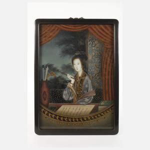 Zwei chinesische Hinterglasbilder