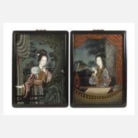 Zwei chinesische Hinterglasbilder111