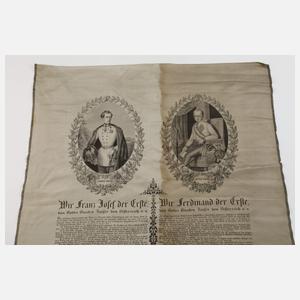 Seidenwebbild Kaisertum Österreich